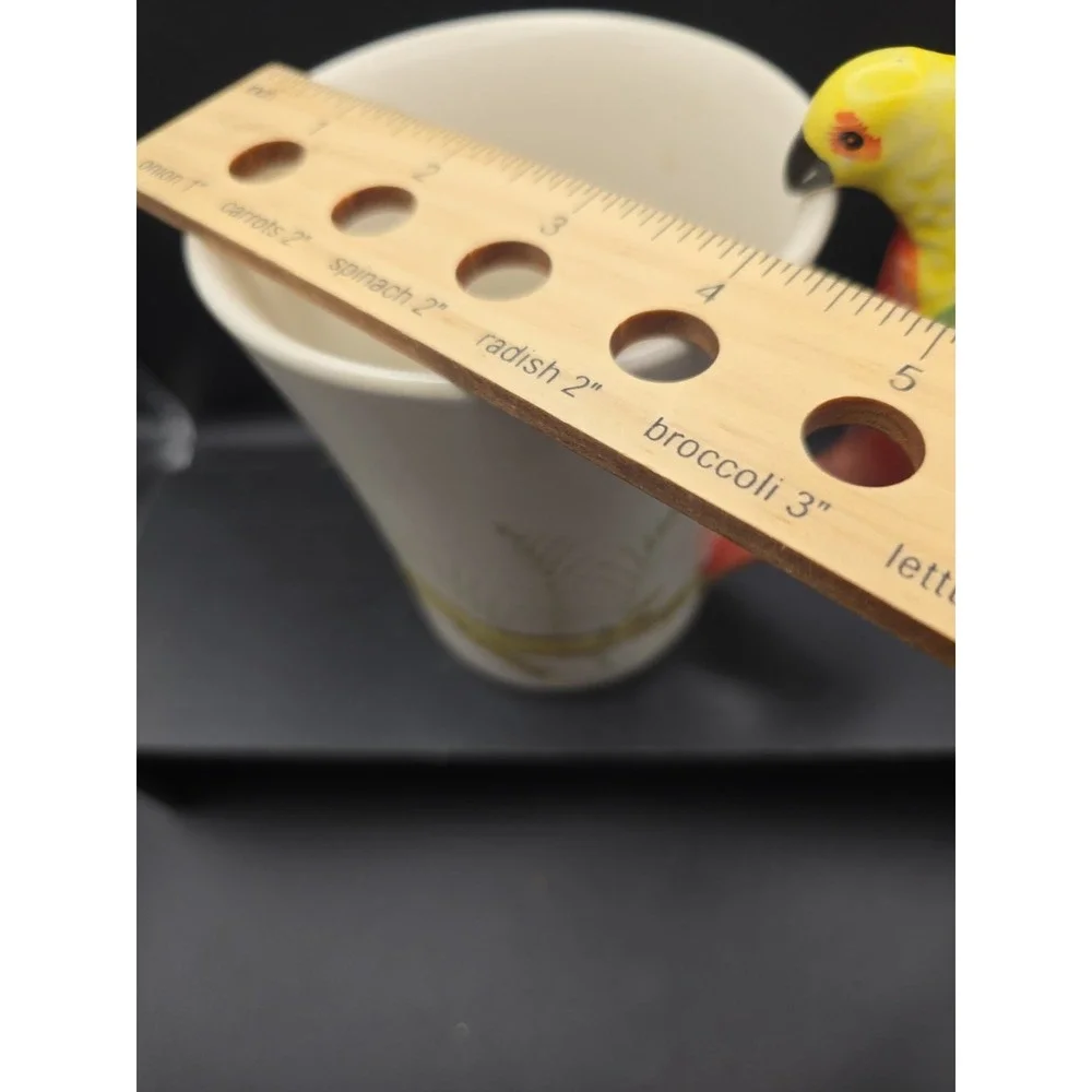 Pier 1 Parrot Bird Handle Large Coffee/Tea Mug  Green Yellow 5